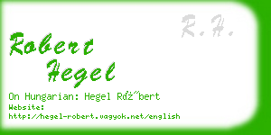 robert hegel business card
